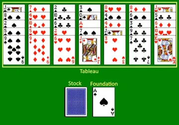 Layout for solitaire golf